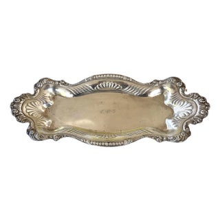 Antique Sterling Silver Tray Stamped 925 Sterling For Sale