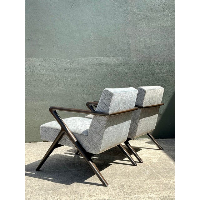 Gray Vintage Holly Hunt “Capri” Lounge Chairs For Sale - Image 8 of 12