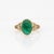 3.7cts Zambian Emerald Ring With Natural Diamonds Accents: Solid 14k Gold, Oval, Size 6.75 For Sale - Image 4 of 9
