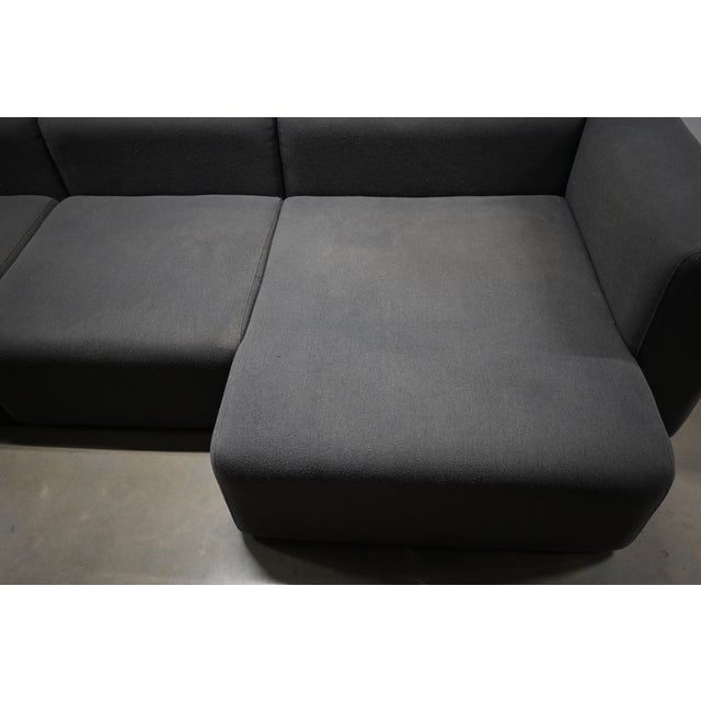 Hay Mags Low 3.5 Seat Sectional in Charcoal For Sale - Image 4 of 10