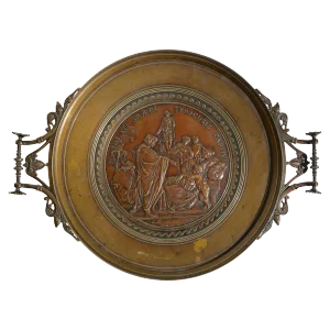 Emile Louis Picault French Bronze Tazza Compote Vide Pouche