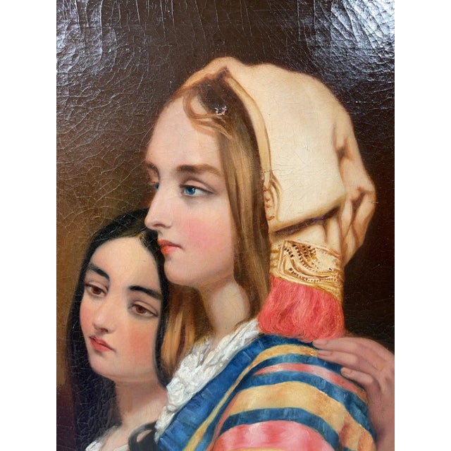 English Antique Edwin Longsden Long Orientalist Oil Portrait Painting Women 19th Century, Framed For Sale - Image 3 of 7