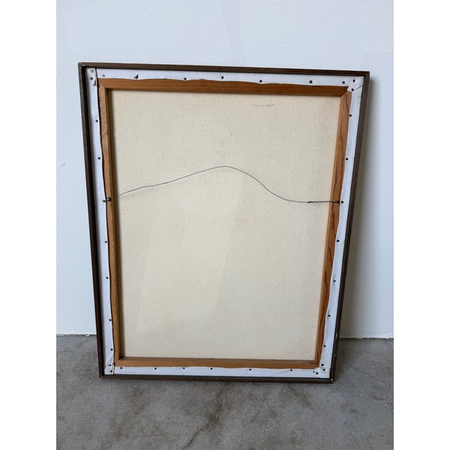 1970s Mid-Century Impressionist Woman Portrait Oil on Canvas Painting, Framed For Sale - Image 12 of 12