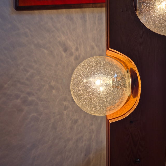 Wood Mid-Century Pine and Glass Floor Lamp from Temde, 1960s For Sale - Image 7 of 12