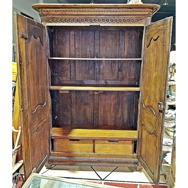Brown 18c French Country Armoire For Sale - Image 8 of 16