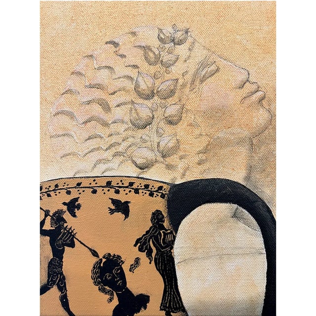 This oil painting, Musicians And Birds, is part of a decades-long series I think of as "faux bas-relief". The visuals are...