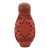 Chinese Carved Red Cinnabar Flower & Geometric Lacquer Snuff Bottle For Sale