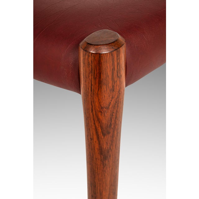 Danish Modern Model 77a Ottoman in Teak & Leather by Niels Otto Møller for j.l. Møller Mobelfabrik, Denmark, C. 1960's For Sale - Image 13 of 18