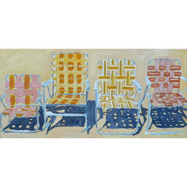 "Seats in the Sand" 2025 Original Oil Painting For Sale