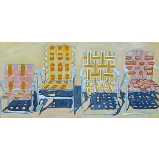 "Seats in the Sand" 2025 Original Oil Painting by Lori Baccanari For Sale
