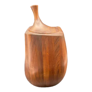 1990s Organic Modern Sculptural Walnut Ice Box by Daniel Loomis Valenza
