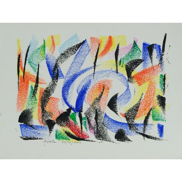 Françoise Galle, Night Forest, Pastel For Sale - Image 6 of 6