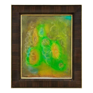 Giordano Falzoni, Italian Surrealist "Butterflies Under the Sea, 1962" Painting, 1962