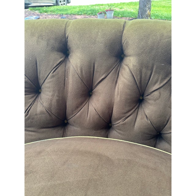 Hickory Chair Furniture Company Hickory Chair Curved Setee’ For Sale - Image 4 of 4