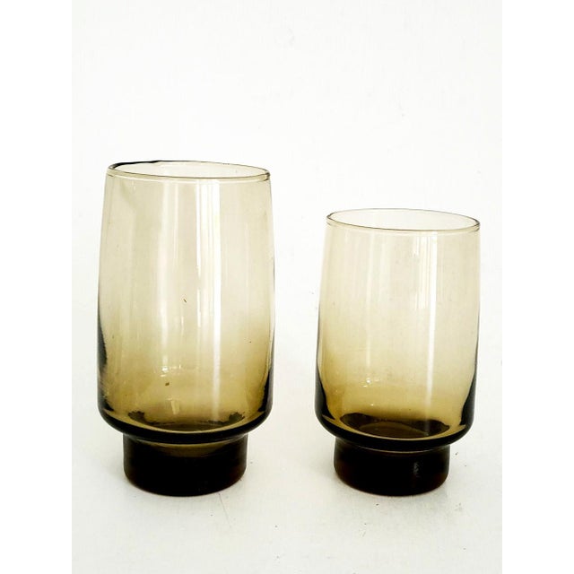 1970s 1970s Libbey Glass Tawny Accent Highball Tumblers in Two Sizes, Set of 8 For Sale - Image 5 of 11