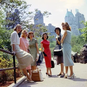 1950s Pageant Contestants at Central Park in New York City, Photo by Paul Hesse 24x24 Canvas