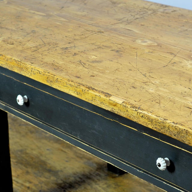 Pine Kitchen Prep Table, 1920 For Sale - Image 4 of 16