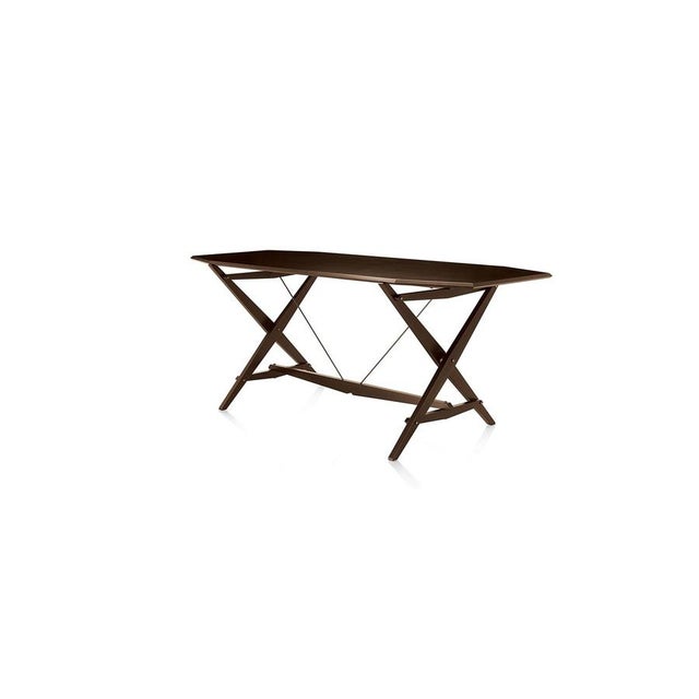 Wood Cavalletto Table in Black Stained Wood by Franco Albini for Cassina For Sale - Image 7 of 8