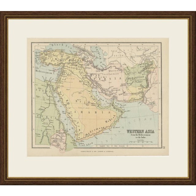 This antique map of Western Asia from the Mediterranean to the Indus was published by George Philip and Son of London and...