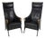 Mid-Century Leather Armchairs by Giorgetti, Set of 2 For Sale