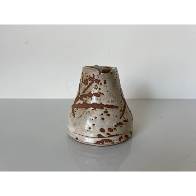 Mid Century Modern Art Ceramic Pitcher Vase For Sale - Image 9 of 12