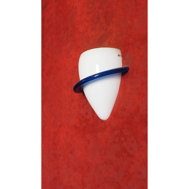 Blue Swan Wall Lamps by Tina Aufiero for Venini, 1985, Set of 8 For Sale - Image 6 of 10