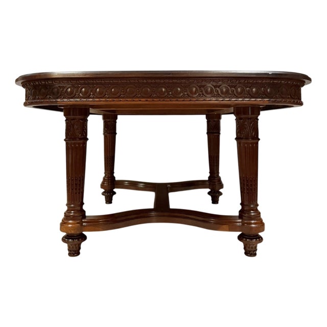 Louis XVI Style Extendable Table in Mahogany, 1850s For Sale
