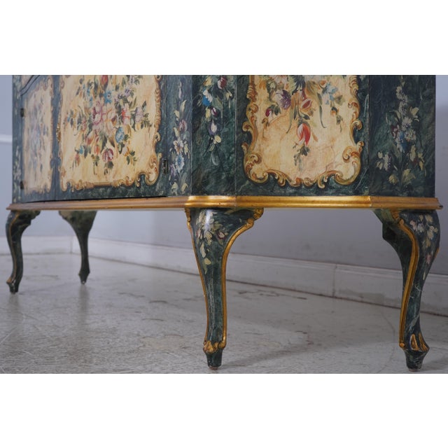 1930s Venetian Marble Top Paint Decorated Console Sideboard For Sale - Image 10 of 18