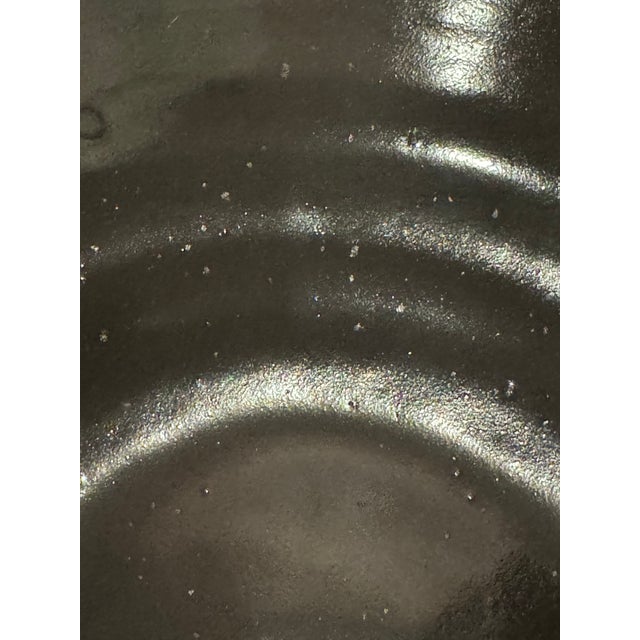 Vintage 1983 Black Bowl Signed by Steve Stewart For Sale - Image 4 of 11