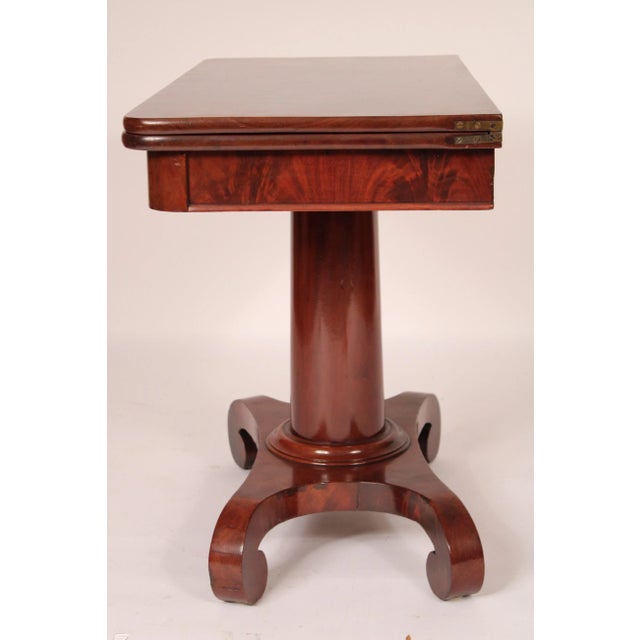 Biedermeier Neo Classical Mahogany Games Table For Sale - Image 3 of 12