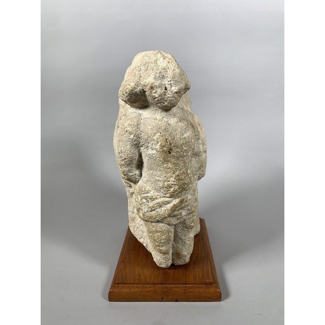 Romanesque limestone sculpture, 9th century. One side depicts the martyrdom of Saint Sebastian, his hands bound behind his...