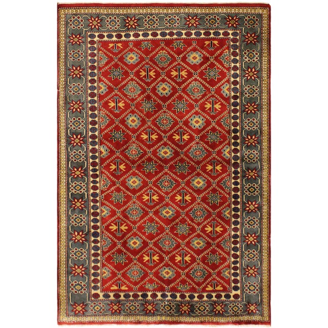 Shabby Chic Shirwan Red/Gray Wool Rug - 4'3''x5'11'' For Sale - Image 10 of 10