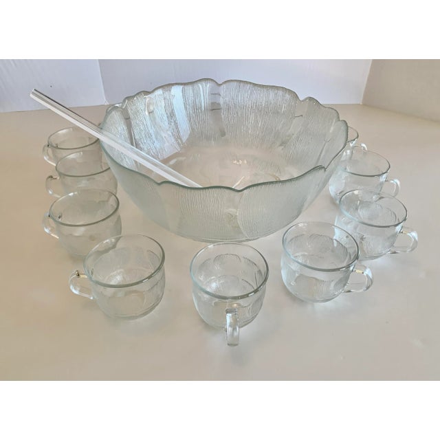 Vintage French Holiday Punch Bowl With 12 Punch Cups, and Ladle -14 Pieces For Sale - Image 10 of 10