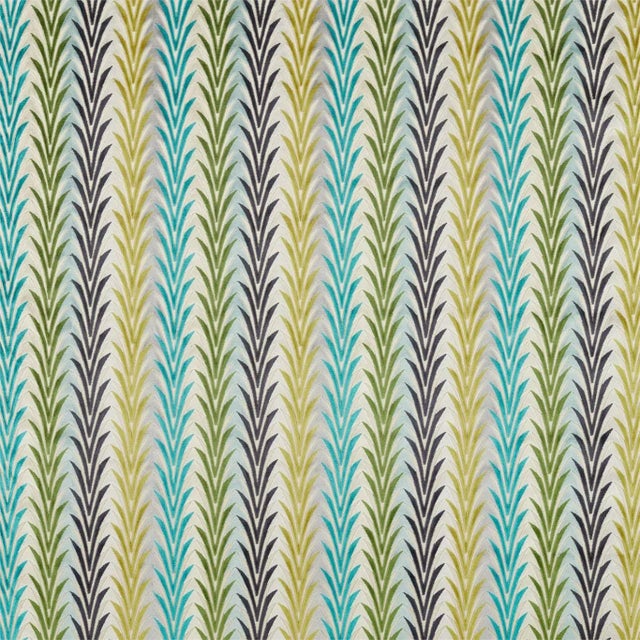 Harlequin Velika Fabric in Ink/Zest/Marine - a Sample For Sale