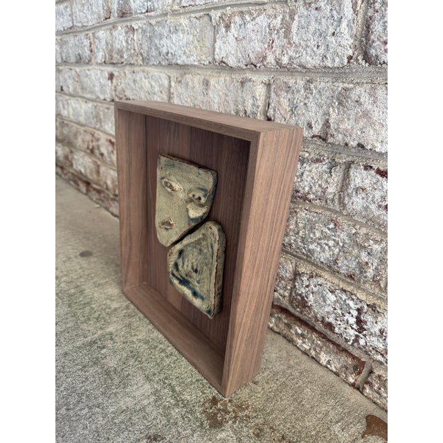Mid 20th Century Mid 20th Century Abstract Ceramic Wall Art, Framed For Sale - Image 5 of 11