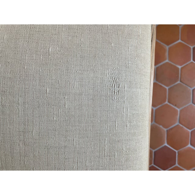 Vintage American Drew Pencil Reed Ribbon Footstool For Sale In San Francisco - Image 6 of 9