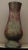 Vintage Etched Floral Painted Flowers Solid Brass Footed Vase For Sale - Image 4 of 6