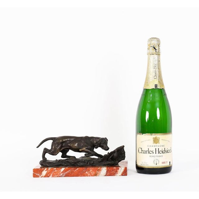 Carl Kauba, Hunting Dog, 19th Century, Bronze and Marble For Sale - Image 13 of 15