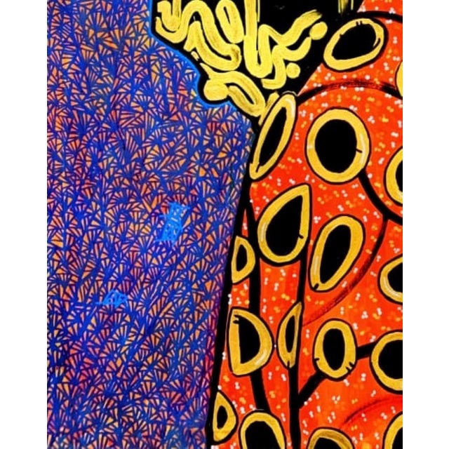 2020s "In the Presence of My Sisters", Acrylic Painting on Canvas by Janet Adegoke For Sale - Image 5 of 5