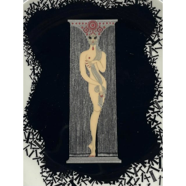 Art Deco Vintage Erté Bone China Numerals Collection "One" Plate For Sale - Image 3 of 8