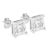Haus of Brilliance .925 Sterling Silver 1 1/4 Cttw Miracle Set Princess-cut Diamond Solitaire Stud Earrings For Sale - Image 4 of 6