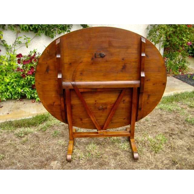 Mid 19th Century Mid 19th Century French Country Wine Tasting Table Faux Bois Painted Top For Sale - Image 5 of 13