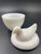American Mid 20th Century Collection of 3 Milk Glass Lidded Dishes For Sale - Image 3 of 12