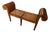 Antique Anglo-Indian Colonial Wood and Cane Bench Window Seat For Sale