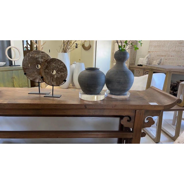 Chinese Mid-Century Natural Wood Chinese Walnut Console Table — Grounded Anchor For Sale - Image 3 of 5