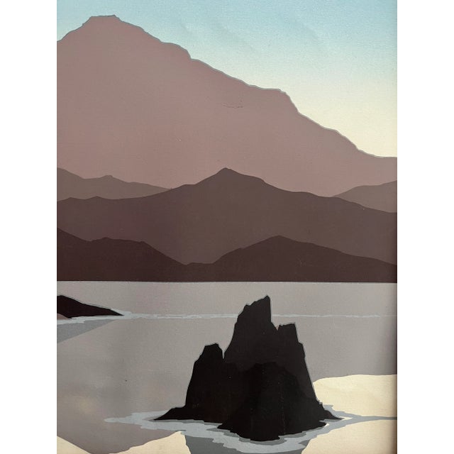 Vintage Modern Landscape Print 70s Minimalism For Sale In New York - Image 6 of 8