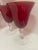 Mid 20th Century Ruby Red Clear Wine Water Glass Goblets- Christmas Set of 8 For Sale - Image 9 of 10