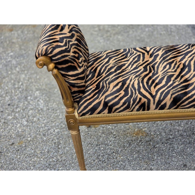 19th Century Italian Gilded Window Bench. For Sale - Image 9 of 17