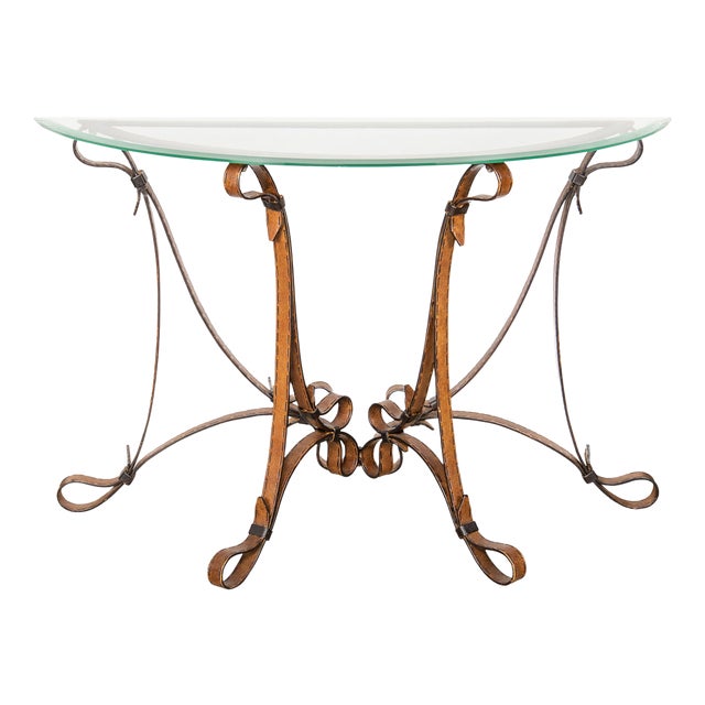 Vintage Console in Wrought Iron, 1980 For Sale