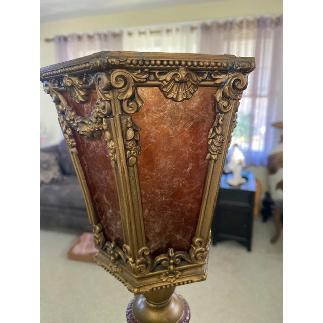 Bronze Early 20th Century Oscar Bach Style Bronze Torchier Floor Lamp For Sale - Image 8 of 12